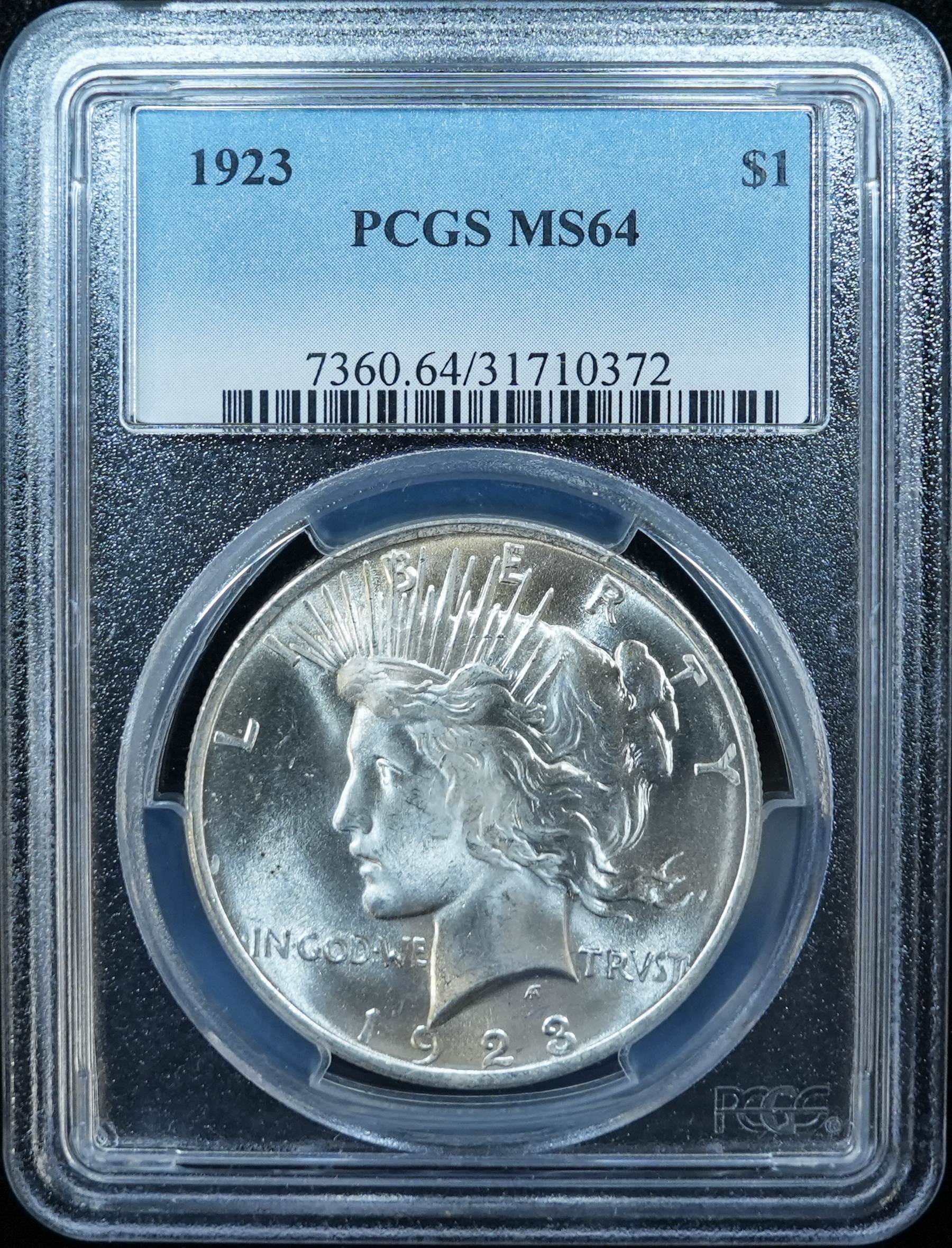 1923 Peace Dollar PCGS MS64